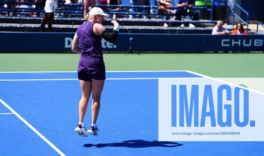 Delight for Francesca Jones as she celebrates reaching the main draw of the US Open after he third qualifying round win over Arianne Hartono 2025 US Open, Friday Previews, USTA Billie Jean King National Tennis Center, New York, USA - 22 Aug 2025New York USTA Billie Jean King National T New York (NY) United States of America