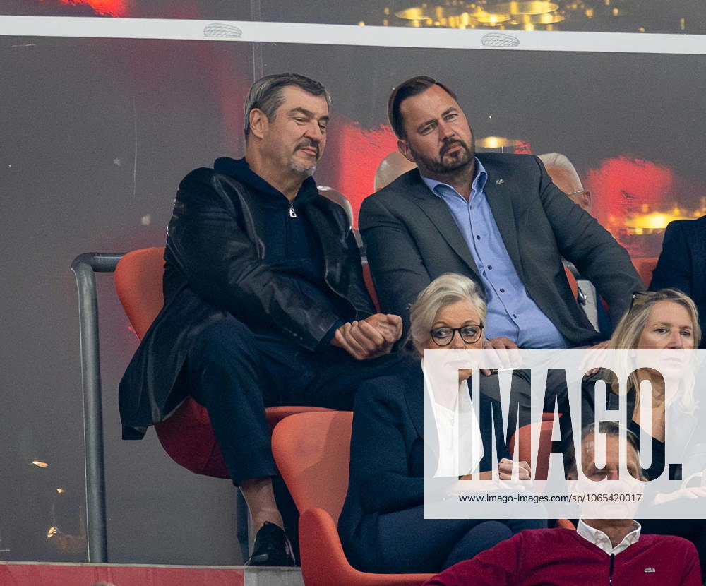 Markus Soeder Bavarian State Premier, CSU on the stand GER, FC Bayern Muenchen vs RB Leipzig, Football, Bundesliga, 1 Matchday, Season 2025 2026, 22 08 2025 GER, FC Bayern Muenchen vs RB Leipzig, Football, Bundesliga, 1 Matchday, Season 2025 2026, 22 08 2025 Muenchen
