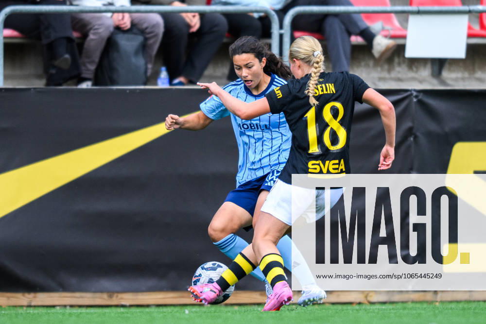 Djurgardens Annika Svensson during the football match in Damallsvenskan between AIK and Djurgarden on August 23, 2025 in Stockholm