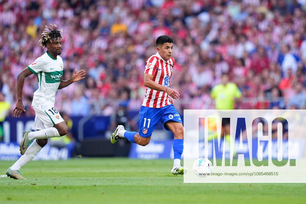 Thiago Almada of Atletico de Madrid in action during the Spanish League, LaLiga EA Sports, football match played between Atletico de Madrid and Elche CF at Riyadh Air Metropolitano stadium on August 23, 2025, in Madrid, Spain. Madrid Spain - ZUMAa181 20250823_zaa_a181_159