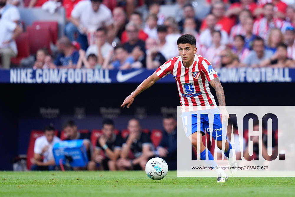 Thiago Almada of Atletico de Madrid in action during the Spanish League, LaLiga EA Sports, football match played between Atletico de Madrid and Elche CF at Riyadh Air Metropolitano stadium on August 23, 2025, in Madrid, Spain. Madrid Spain - ZUMAa181 20250823_zaa_a181_194