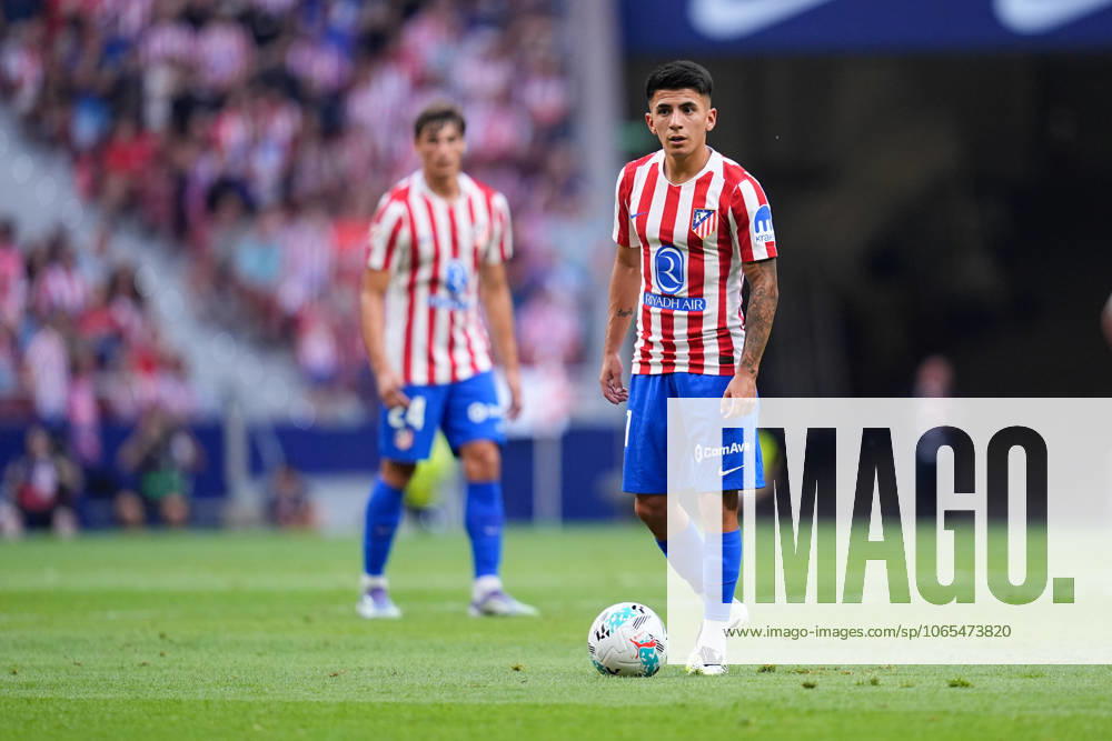 Thiago Almada of Atletico de Madrid in action during the Spanish League, LaLiga EA Sports, football match played between Atletico de Madrid and Elche CF at Riyadh Air Metropolitano stadium on August 23, 2025, in Madrid, Spain. Madrid Spain - ZUMAa181 20250823_zaa_a181_189