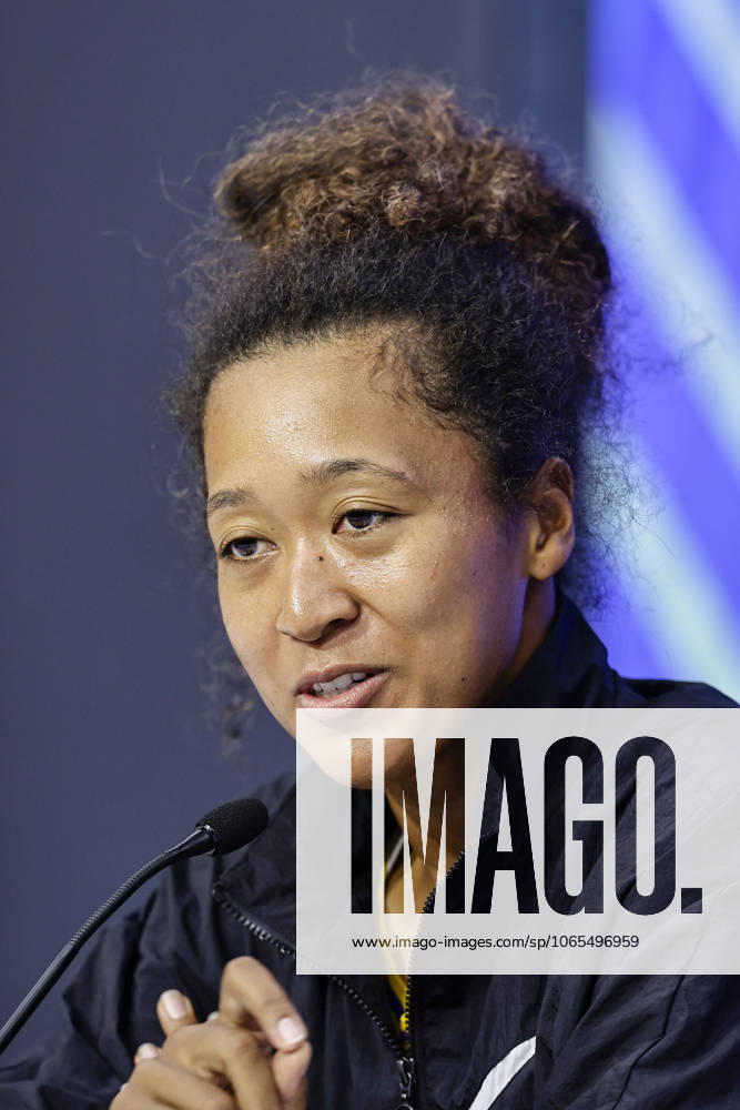 Tennis: U.S. Open Japan s Naomi Osaka attends a press conference, PK, Pressekonferenz in New York on Aug. 23, 2025, ahead of the U.S. Open tennis championships starting on Aug. 24. A14AA0004781495P