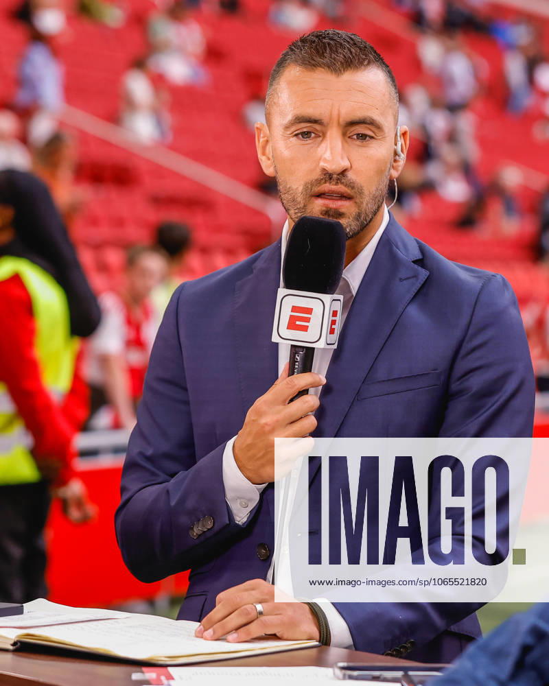 Eredivisie: AFC Ajax Amsterdam v Heracles Almelo Amsterdam - Bram van Polen of ESPN in an Interview during the third round of the 2025 2026 Eredivisie season. The match is set between AFC Ajax Amsterdam and Heracles Almelo at Johan Cruijff ArenA on 24 August 2025 in Amsterdam, The Netherlands. (VK Sportphoto Raymond Smit)