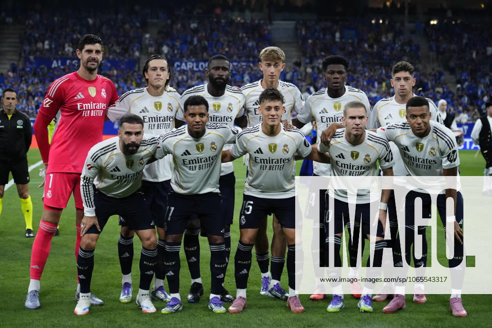Real Oviedo v Real Madrid CF - LaLiga EA Sports Real Madrid line up prior the La Liga EA Sports match between Real Oviedo and Real Madrid CF at Carlos Tartiere on August 24, 2025 in Oviedo, Spain. Oviedo Spain