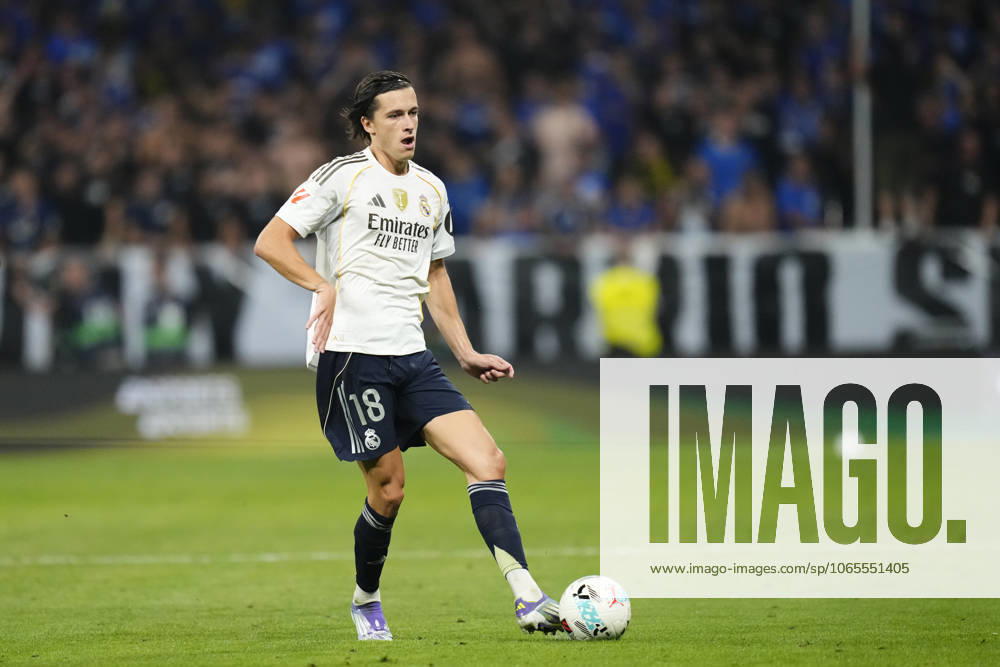 Real Oviedo v Real Madrid CF - LaLiga EA Sports Alvaro Carreras left-back of Real Madrid and Spain during the La Liga EA Sports match between Real Oviedo and Real Madrid CF at Carlos Tartiere on August 24, 2025 in Oviedo, Spain. Oviedo Spain