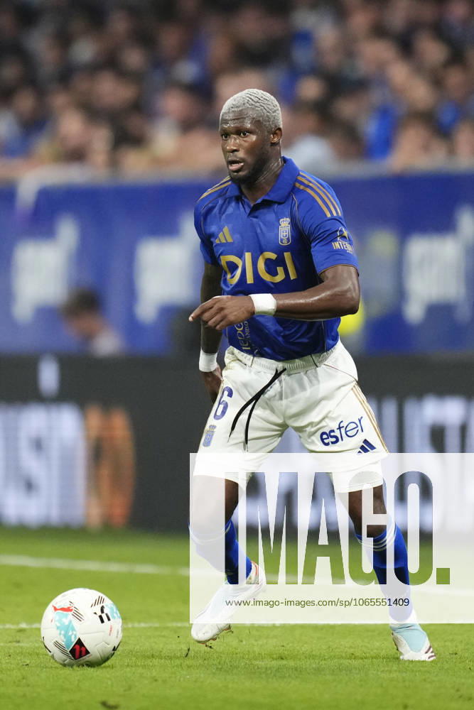Real Oviedo v Real Madrid CF - LaLiga EA Sports Kwasi Sibo central midfield of Oviedo and Ghana during the La Liga EA Sports match between Real Oviedo and Real Madrid CF at Carlos Tartiere on August 24, 2025 in Oviedo, Spain. Oviedo Spain