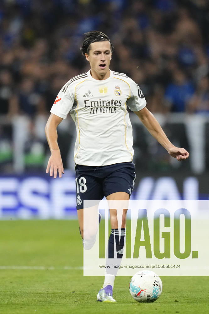 Real Oviedo v Real Madrid CF - LaLiga EA Sports Alvaro Carreras left-back of Real Madrid and Spain during the La Liga EA Sports match between Real Oviedo and Real Madrid CF at Carlos Tartiere on August 24, 2025 in Oviedo, Spain. Oviedo Spain