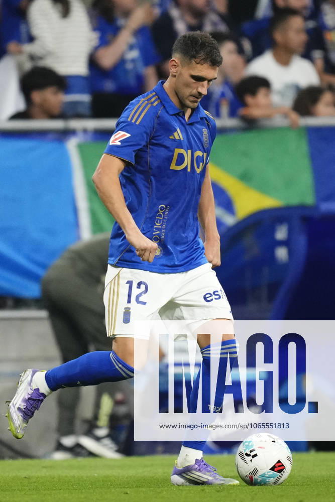 Real Oviedo v Real Madrid CF - LaLiga EA Sports Dani Calvo centre-back of Oviedo and Spain during the La Liga EA Sports match between Real Oviedo and Real Madrid CF at Carlos Tartiere on August 24, 2025 in Oviedo, Spain. Oviedo Spain