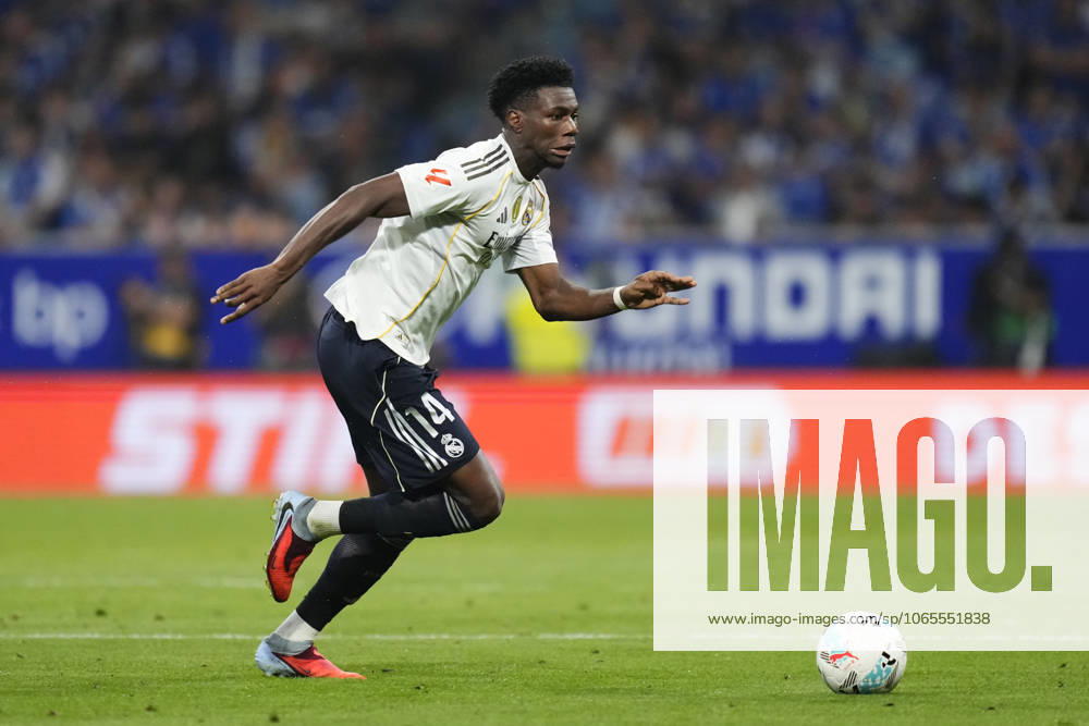 Real Oviedo v Real Madrid CF - LaLiga EA Sports Aurelien Tchouameni defensive midfield of Real Madrid and France during the La Liga EA Sports match between Real Oviedo and Real Madrid CF at Carlos Tartiere on August 24, 2025 in Oviedo, Spain. Oviedo Spain
