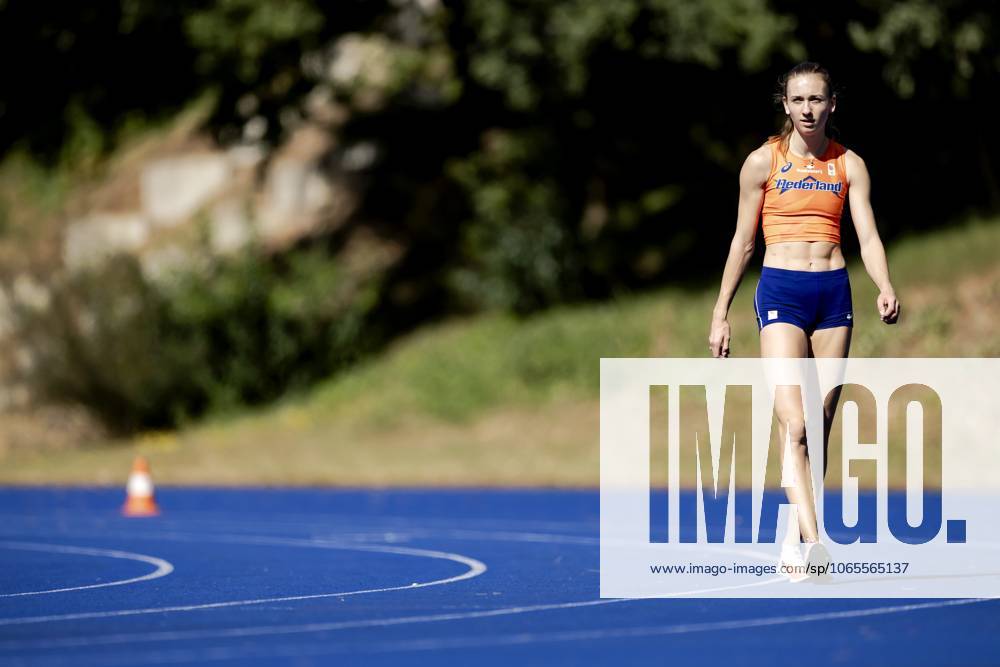ARNHEM - Femke Bol during an open training session as part of the team presentation for the World Athletics Championships in Tokyo, Japan. ANP ROBIN VAN LONKHUIJSEN ANPxSportx IVx 534088079 originalFilename: 534088079