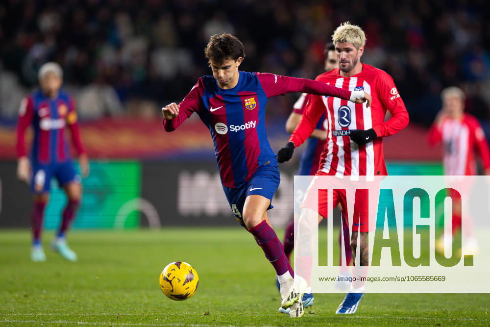 FC Barcelona, Barca v Atletico de Madrid: LaLiga BARCELONA, SPAIN - DEC 3: Joao Felix of FC Barcelona in action during the Spanish La Liga league football match between FC Barcelona vs Atletico de Madrid at the Lluis Companys stadium in Barcelona, Spain on December 3, 2023. Catalonia Spain. Editorial use only. Please get in touch for any other usage.