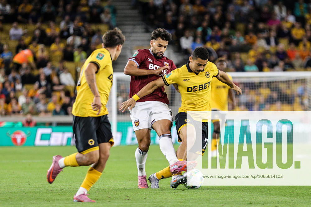 Andre (7 Wolves) on the ball during the Carabao Cup football match between Wolverhampton Wanderers and West Ham United at Molineux stadium in Wolverhampton, England