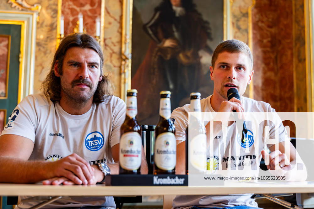 GER, Handball, Men, Season 25 26, Daikin 1 Bundesliga,Press conference of ThSV Eisenach before the first matchday against SC DHfK Leipzig Vincent Buechner ThSV Eisenach,74 99817 Eisenach Stadtschloss Eisenach Thueringen Germany