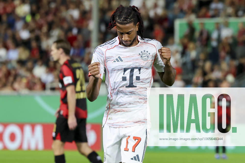 Michael Olise FC Bayern Muenchen celebrates his goal for 0 2, DFB Pokal, SV Wehen Wiesbaden v FC Bayern Muenchen, Brita Arena on August 27, 2025 in Wiesbaden, Germany Photo by Marco Steinbrenner DeFodi Images Michael Olise FC Bayern Muenchen celebrates after scoring his teams second goal, DFB Pokal, SV Wehen Wiesbaden v FC Bayern Muenchen, Brita Arena, August 27, 2025 in Wiesbaden, Germany Photo by Marco Steinbrenner DeFodi Images DFB DFL REGULATIONS PROHIBIT ANY USE OF PHOTOGRAPHS AS IMAGE SEQUENCES AND OR QUASI VIDEO