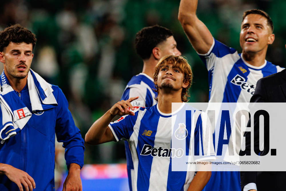 Rodrigo Mora seen celebrating during Liga Portugal game between teams of Sporting CP and FC Porto (Maciej Rogowski Ball Raw Images) Lisbon Estadio Jose Alvalade Portugal