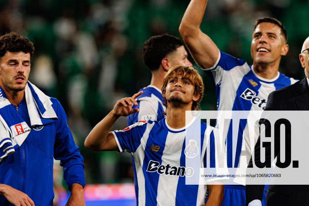 Rodrigo Mora seen celebrating during Liga Portugal game between teams of Sporting CP and FC Porto (Maciej Rogowski Ball Raw Images) Lisbon Estadio Jose Alvalade Portugal