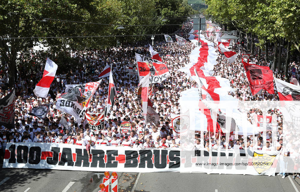 30 08 25 VfB Stuttgart Borussia Mönchengladbach Germany, Stuttgart, 30 08 2025, Football, Bundesliga, VfB Stuttgart Borussia Mönchengladbach Fan Caravan