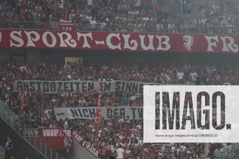 Fans of SC Freiburg are seen with flags, banners during the Bundesliga match between 1 FC Köln and Sport Club Freiburg at RheinEnergieSTADION on August 31, 2025 in Cologne, Germany Photo by Oliver Kaelke DeFodi Images Supporters of SC Freiburg are seen with flags, banner during the Bundesliga match between 1 FC Köln and Sport Club Freiburg at RheinEnergieSTADION on August 31, 2025 in Köln, Germany Photo by Oliver Kaelke DeFodi Images DFL regulations prohibit any use of photographs as image sequences and or quasi video Photo by Oliver Kaelke DeFodi Images