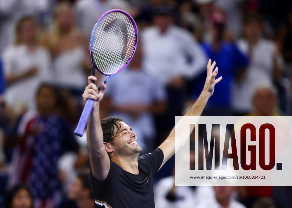 2025 US Open Tennis Championships, Day Eight, Billy Jean-King Tennis Centre, Flushing Meadows, New York, USA, 01 09 2025 Taylor Fritz (USA) celebrates winning his fourth round match against Tomas Machac (CZE) in the 2025 US Open at Flushing Meadows New York Billy Jean King Tennis Centre, Flushing Meadows New York USA