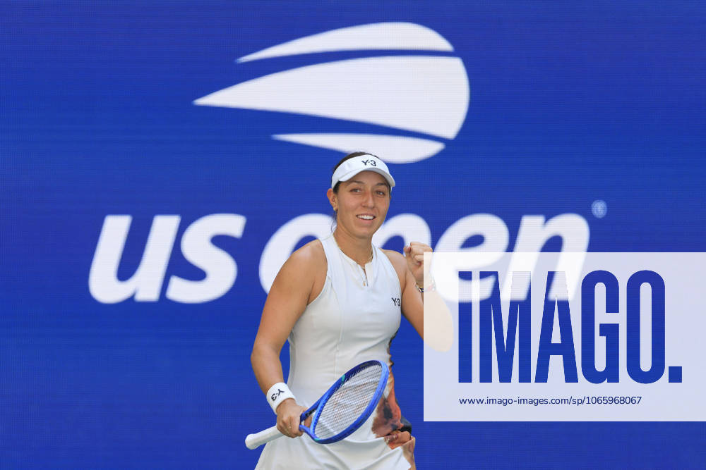 Jessica Pegula reacts after defeating Barbora Krejcikova on Day 10 of the 2025 US Open at USTA Billie Jean King National Tennis Center on Tuesday September 2, 2025 in the Flushing neighborhood of the Queens borough of New York City. JAVIER ROJAS PI Flushing Meadows USA - ZUMAp124 20250902_zaa_p124_002