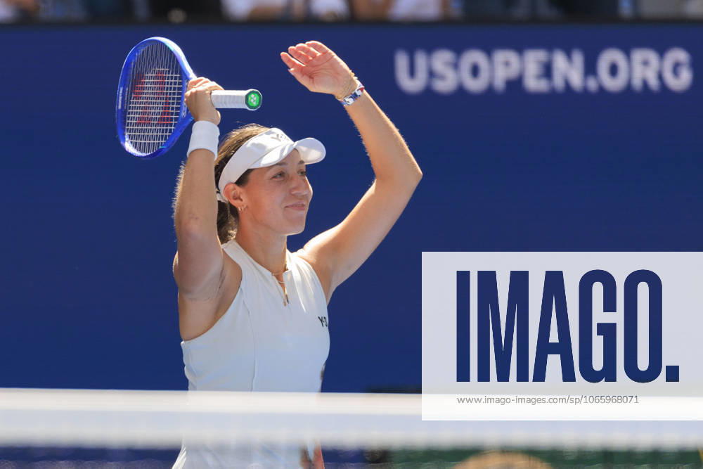 Jessica Pegula reacts after defeating Barbora Krejcikova on Day 10 of the 2025 US Open at USTA Billie Jean King National Tennis Center on Tuesday September 2, 2025 in the Flushing neighborhood of the Queens borough of New York City. JAVIER ROJAS PI Flushing Meadows USA - ZUMAp124 20250902_zaa_p124_004
