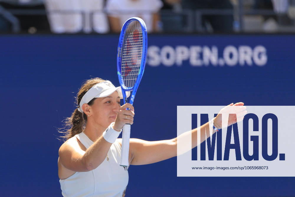 Jessica Pegula reacts after defeating Barbora Krejcikova on Day 10 of the 2025 US Open at USTA Billie Jean King National Tennis Center on Tuesday September 2, 2025 in the Flushing neighborhood of the Queens borough of New York City. JAVIER ROJAS PI Flushing Meadows USA - ZUMAp124 20250902_zaa_p124_005