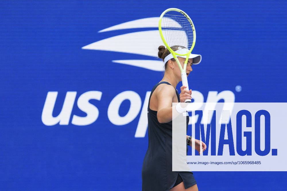 Jessica Pegula reacts a net ball during a match against Barbora Krejcikova on Day 10 of the 2025 US Open at USTA Billie Jean King National Tennis Center on Tuesday September 2, 2025 in the Flushing neighborhood of the Queens borough of New York City. JAVIER ROJAS PI Flushing Meadows USA - ZUMAp124 20250902_zaa_p124_014