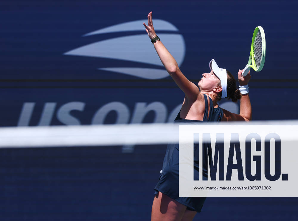 2025 US Open Tennis Championships, Day Ten, Billy Jean-King Tennis Centre, Flushing Meadows, New York, USA, 02 09 2025 Barbora Krejcikova (CZE) in action during her Quarter Final match against Jessica Pegula (USA) in the 2025 US Open at Flushing Meadows New York Billy Jean King Tennis Centre, Flushing Meadows New York USA