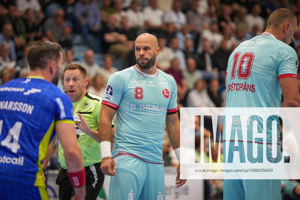 Daikin Handball Bundesliga, VfL Gummersbach MT Melsungen, 03 09 2025 Adrian Sipos MT Melsungen, 8 , Daikin Handball Bundesliga, VfL Gummersbach MT Melsungen, 03 09 2025, Schwalbe Arena, Gummersbach, Germany