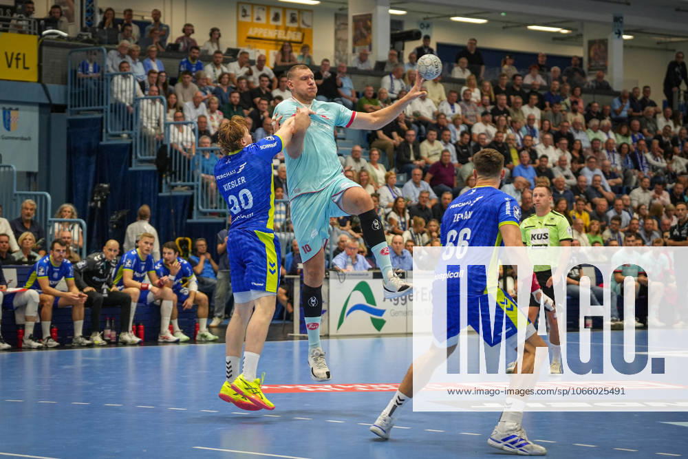 Daikin Handball Bundesliga, VfL Gummersbach MT Melsungen, 03 09 2025 Dainis Kristopans MT Melsungen, 10 , Daikin Handball Bundesliga, VfL Gummersbach MT Melsungen, 03 09 2025, Schwalbe Arena, Gummersbach, Germany