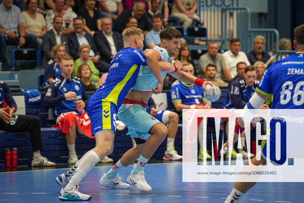 Daikin Handball Bundesliga, VfL Gummersbach MT Melsungen, 03 09 2025 Nikolaj Enderleit MT Melsungen, 4 , Daikin Handball Bundesliga, VfL Gummersbach MT Melsungen, 03 09 2025, Schwalbe Arena, Gummersbach, Germany