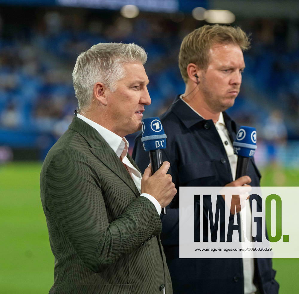 Soccer, Men, Season 2025 26, World Cup Qualification Group A, 1 Matchday in Bratislava, Slovakia Germany, f l TV Expert Bastian Schweinsteiger ARD , Coach Julian Nagelsmann Germany , 04 09 2025,