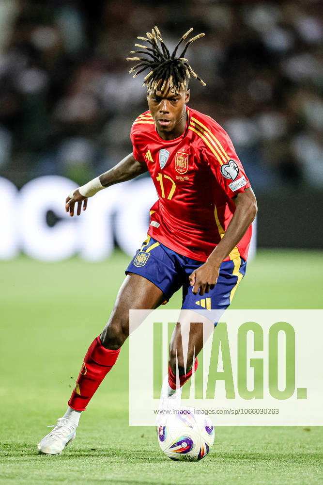 Football - World Cup Qualifiers - Group Stage - Group E - Bulgaria - Spain - 04.09.2025 Nico Williams of Spain in action during World Cup Qualifiers group stage match between Bulgaria and Spain Bulgaria