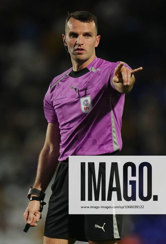 Referee Benjamin Speedie Birmingham City v Port Vale, EFL Carabao Cup, Second Round, Football, St. Andrew s @ Knighthead Park, Birmingham, UK - 26 Aug 2025Birmingham St. Andrew s @ Knighthead Park United Kingdom