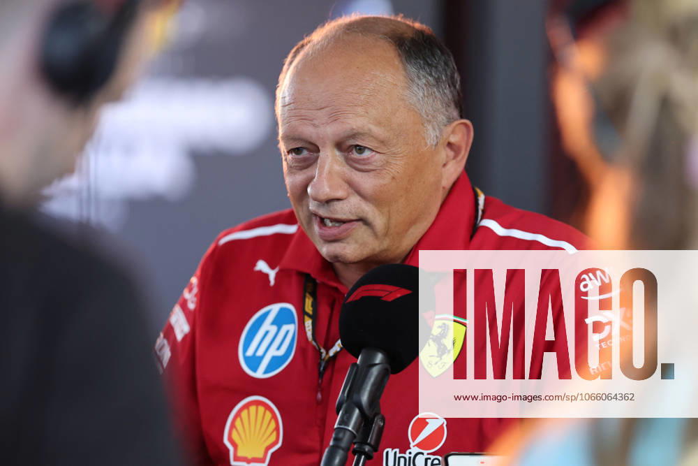 I5th September 2025; Autodromo Nazionale Monza, Monza, Italy; Formula 1 Italian Grand Prix 2025 Free Practice Day; Frederic Vasseur CEO F1 Ferrari is interviewed PierrexTeyssot Content restricted for UK based newspaper