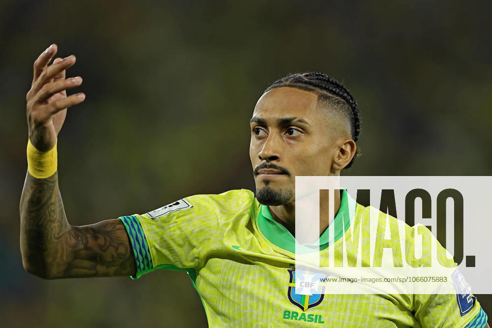 4th September 2025: Rio de Janeiro, Brazil: Raphinha of Brazil reacts during the match between Brazil and Chile for the 17st round of the FIFA 2026 qualifiers, at Maracana Stadium, in Rio de Janeiro, Brazil HeulerxAndrey Content restricted for UK based newspaper
