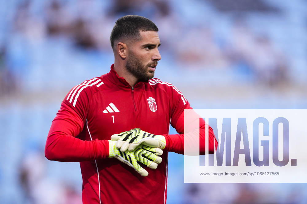 Luca Zidane of Granada CF warms up during the Spanish league, LaLiga Hypermotion, football match played between Malaga CF and Granada CF at La Rosaleda stadium on September 6, 2025, in Malaga, Spain. Malaga SPAIN - ZUMAa181 20250906_zaa_a181_096