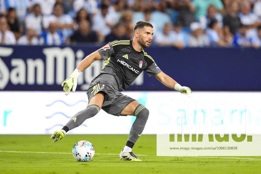 Luca Zidane of Granada CF in action during the Spanish league, LaLiga Hypermotion, football match played between Malaga CF and Granada CF at La Rosaleda stadium on September 6, 2025, in Malaga, Spain. Malaga SPAIN - ZUMAa181 20250906_zaa_a181_110