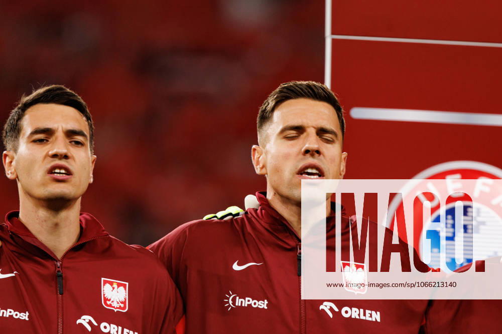 Jakub Kiwior and Jan Bednarek seen during World Cup 2026 European qualification game between national teams of Poland and Finland (Maciej Rogowski Ball Raw Images) Chorzow Slaski Stadium Poland
