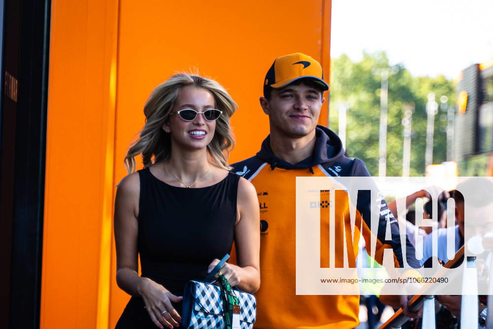 Margarida Corceiro and Lando Norris in the paddock of the Formula 1 Italian Grand Prix 2025. Monza Italy - ZUMAs197 20250906_aaa_s197_1067
