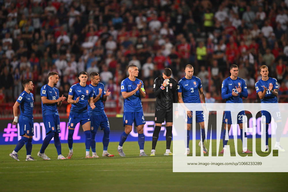 SERBIA vs ENGLAND TEAM football Serbia vs England FIFA World Cup, WM, Weltmeisterschaft, Fussball qualification match at Rajko Mitic stadium, Belgrade 09.09.2025 Foto: FOOTBALL, SERBIA, ENGLAND, FIFA WORLD CUP QUALIFICATIONS MATCH Beograd Rajko Mitic stadium Serbia