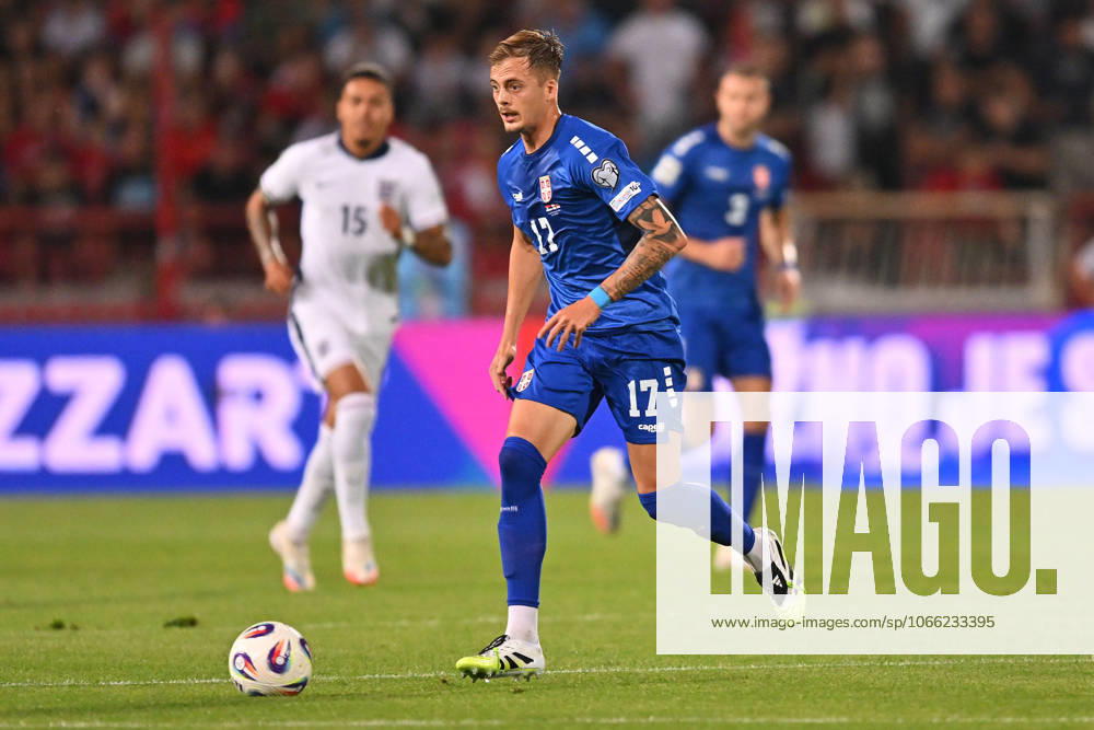 SERBIA vs ENGLAND IVAN ILIC football Serbia vs England FIFA World Cup, WM, Weltmeisterschaft, Fussball qualification match at Rajko Mitic stadium, Belgrade 09.09.2025 Foto: FOOTBALL, SERBIA, ENGLAND, FIFA WORLD CUP QUALIFICATIONS MATCH Beograd Rajko Mitic stadium Serbia