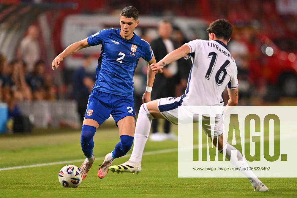 SERBIA vs ENGLAND KOSTA NEDELJKOVIC football Serbia vs England FIFA World Cup, WM, Weltmeisterschaft, Fussball qualification match at Rajko Mitic stadium, Belgrade 09.09.2025 Foto: FOOTBALL, SERBIA, ENGLAND, FIFA WORLD CUP QUALIFICATIONS MATCH Beograd Rajko Mitic stadium Serbia