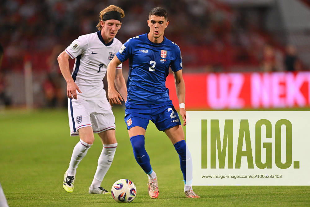 SERBIA vs ENGLAND KOSTA NEDELJKOVIC football Serbia vs England FIFA World Cup, WM, Weltmeisterschaft, Fussball qualification match at Rajko Mitic stadium, Belgrade 09.09.2025 Foto: FOOTBALL, SERBIA, ENGLAND, FIFA WORLD CUP QUALIFICATIONS MATCH Beograd Rajko Mitic stadium Serbia