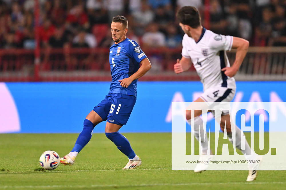 SERBIA vs ENGLAND NEMANJA MAKSIMOVIC football Serbia vs England FIFA World Cup, WM, Weltmeisterschaft, Fussball qualification match at Rajko Mitic stadium, Belgrade 09.09.2025 Foto: FOOTBALL, SERBIA, ENGLAND, FIFA WORLD CUP QUALIFICATIONS MATCH Beograd Rajko Mitic stadium Serbia