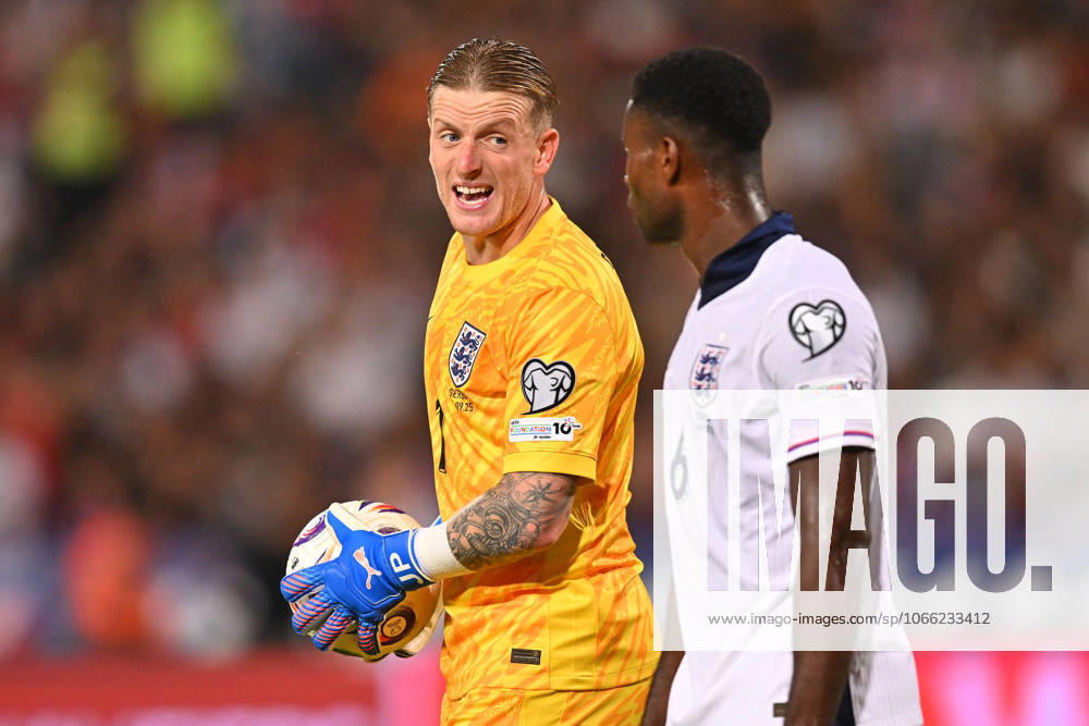 SERBIA vs ENGLAND JORDAN PICKFORD goalie football Serbia vs England FIFA World Cup, WM, Weltmeisterschaft, Fussball qualification match at Rajko Mitic stadium, Belgrade 09.09.2025 Foto: FOOTBALL, SERBIA, ENGLAND, FIFA WORLD CUP QUALIFICATIONS MATCH Beograd Rajko Mitic stadium Serbia