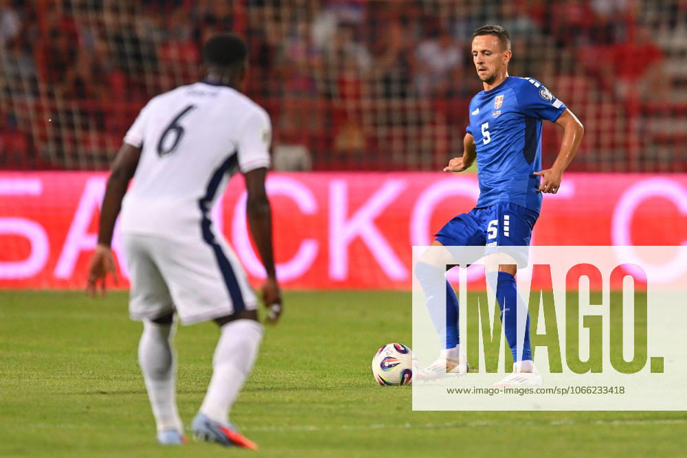 SERBIA vs ENGLAND NEMANJA MAKSIMOVIC football Serbia vs England FIFA World Cup, WM, Weltmeisterschaft, Fussball qualification match at Rajko Mitic stadium, Belgrade 09.09.2025 Foto: FOOTBALL, SERBIA, ENGLAND, FIFA WORLD CUP QUALIFICATIONS MATCH Beograd Rajko Mitic stadium Serbia