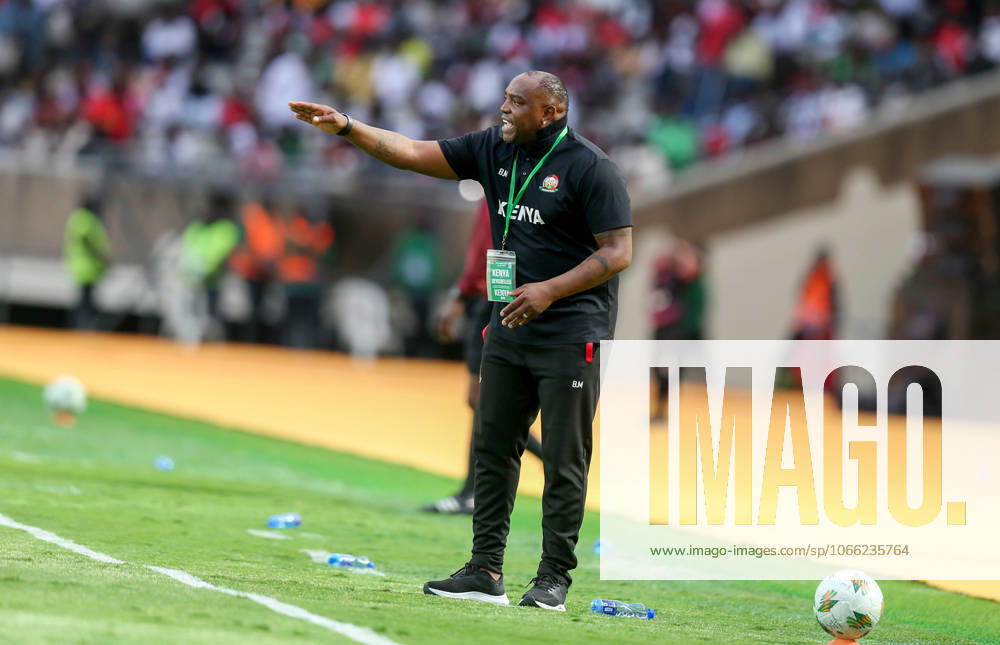 Kenya National Football Team Head coach Benni McCarthy gestures from the touchline against Seyshelles during the Group F 2025 FIFA World Cup, WM, Weltmeisterschaft, Fussball qualifiers match between Kenya and Seyshelles at Moi International Sports Centre on September 9, 2025 in Kasarani, Kenya. Photo by Tracy Benta