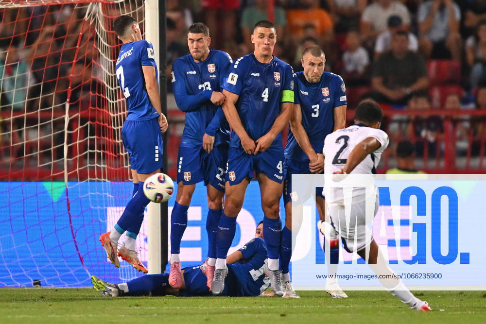 SERBIA vs ENGLAND KOSTA NEDELJKOVIC, DUSAN VLAHOVIC, NIKOLA MILENKOVIC, STRAHINJA PAVLOVIC football Serbia vs England FIFA World Cup, WM, Weltmeisterschaft, Fussball qualification match at Rajko Mitic stadium, Belgrade 09.09.2025 Foto: FOOTBALL, SERBIA, ENGLAND, FIFA WORLD CUP QUALIFICATIONS MATCH Beograd Rajko Mitic stadium Serbia